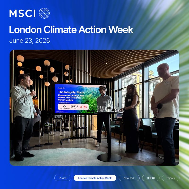 iCR and MSCI strengthen carbon market integrity