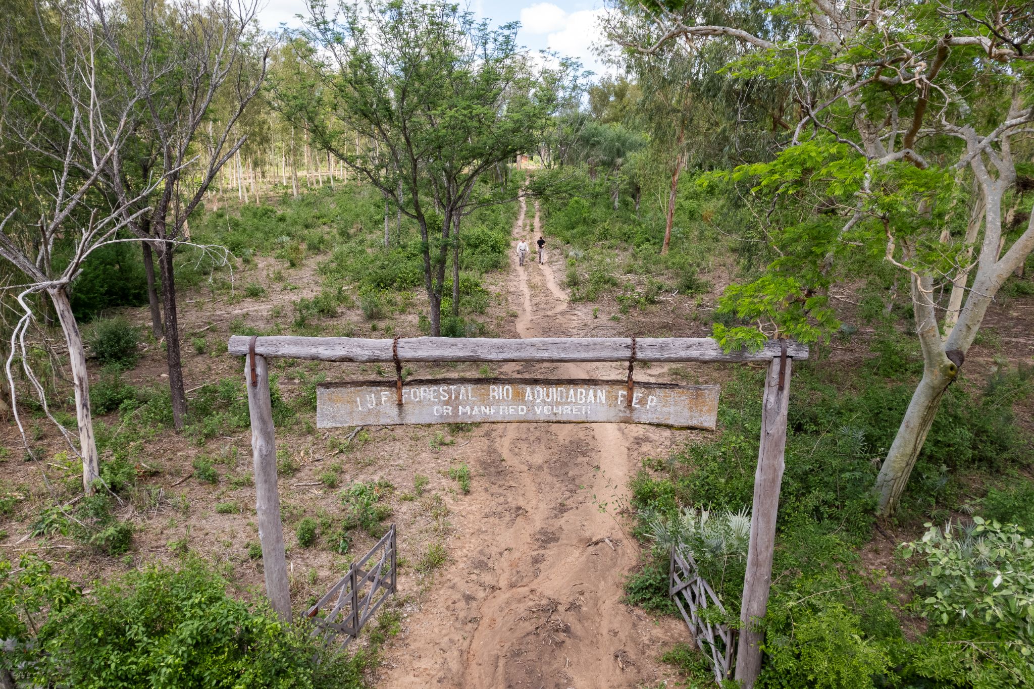 Aerial view of the reserve entrance gate